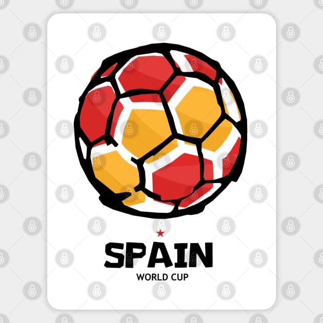 Spain Football Country Flag Magnet by KewaleeTee